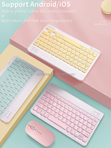Mini portátil inalámbrico RGB recargable negro Metal ratón inalámbrico Multimedia Mini teléfonos móviles inalámbrico BT Mini teclado - Product Image 6