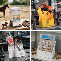 Présentoir en carton personnalisé pour cartes de visite et brochures – Support de comptoir léger et portable avec poches intégrées
