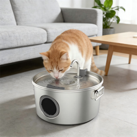 Distributeur d'eau automatique pour animaux de compagnie en acier inoxydable moderne portable 12L 2026, écologique, distributeur d'eau électrique pour chat et chien, recharge