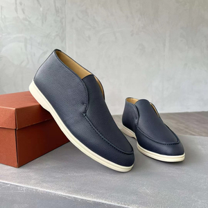 Mocassini da Uomo in Vera Pelle con Suola Morbida in Gomma, Stile <span class=keywords><strong>Old</strong></span> Money, Scarpe Casual alla Caviglia, Lusso Stile Italiano Originale - Product Image 5