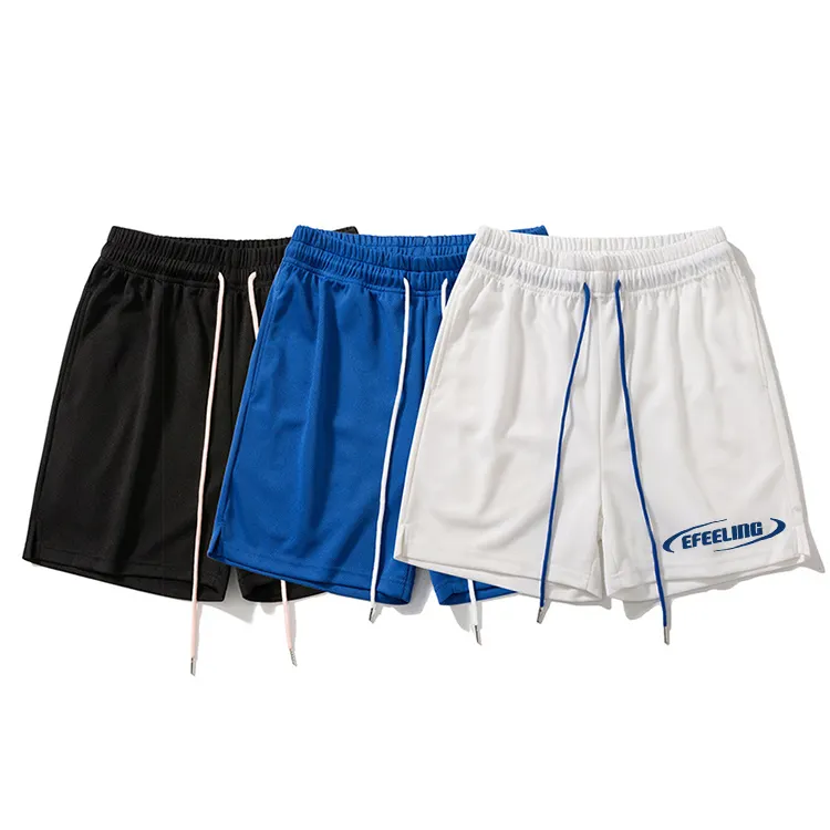 Shorts de malha de basquete masculino personalizado para corrida de verão em corrida esportiva