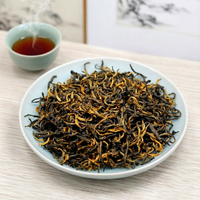 Thé noir biologique du Yunnan de grande vénérabilité, Grade 1 Jin Jun Mei, bourgeons de printemps dorés classiques, arôme pur de miel, de fruits et d'orchidées