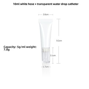 Commercio all'ingrosso bianco e verde acido ialuronico cura della pelle morbido PET tubo 10/15/20ml acqua <span class=keywords><strong>goccia</strong></span> crema per gli occhi cosmetici con tappo <span class=keywords><strong>a</strong></span> vite - Product Image 6