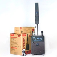 Columna de Sonido Inalámbrica OEM al por Mayor TTD-1510 para Exteriores, Altavoz Line Array de 15 Pulgadas con Batería Recargable de 80+20W de Alta Potencia