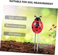 Kit de testeur de sol 2 pièces avec humidité (0-100%) et conductivité (0.1%) pour sol de jardin facile à utiliser pour les plantes d'extérieur et les pelouses