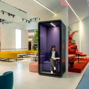 Space Saving <b>Soundproof</b> Office Booth Modular Acoustic Pod with Glass Door - Product Image 6