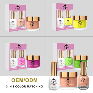 Prix de gros de la poudre <span class=keywords><strong>dip</strong></span> 3 en 1 poudre acrylique de couleur assortie au vernis gel et à la laque pour salon de manucure - Product Image 6