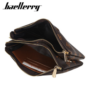 Baellerry Women's Crossbody Phone Bag Pu Leather Monogram Pattern Double Zipper <b>Wallet</b> Function <b>Small</b> Square Bag - Product Image 2
