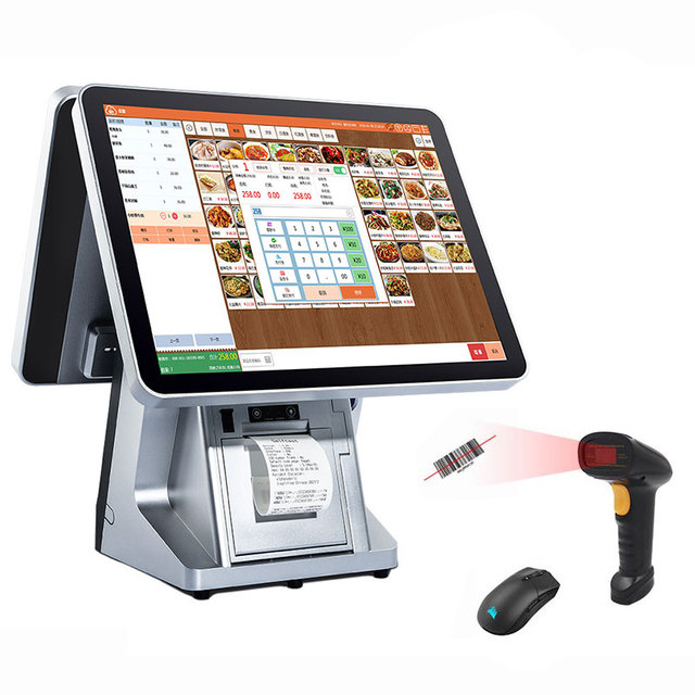 Dual Screen POS System Android Pos Printers Windows/Android Machine
