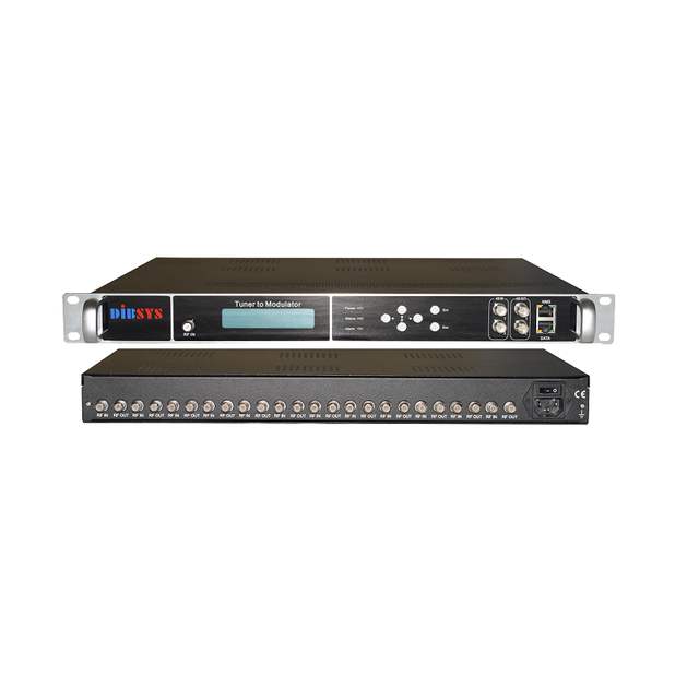 Up to 24 Tuner DVB-S2 16APSK, 32APSK to Ip Gateway Reverse T2-MI to TS