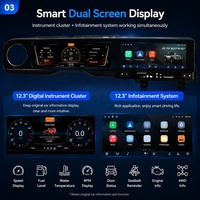 Autoradio Android RoadNavi 24,6 pouces à double écran pour Jeep Wrangler JL 2018-2023, nouvelle unité centrale de remplacement/mise à niveau, tableau de bord numérique