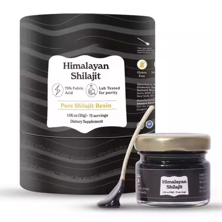 OEM Shilajit Resin 75 Servings Energy Boost Immune Support for Adults 75%+ Fulvic Acid Dropshipping for Men Women