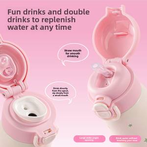 กระติกน้ำสุญญากาศสแตนเลส Xile 316 ลายการ์ตูนสำหรับ<span class=keywords><strong>เด็ก</strong></span>ผู้หญิง แก้วน้ำสำหรับเด็กและนักเรียน ฝาปิดแบบพลิกได้ พร้อมบริการสลักชื่อ - Product Image 4