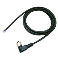M12 4pin femelle étanche connecteur à Angle droit B codé M12 B code 4Pin femelle à câble ouvert