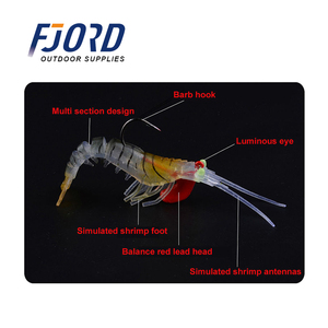 FJORD Leurre souple crevette de haute qualité 6.5/12.5/17g avec hameçon plombé pour la pêche, vente en gros - Product Image 5