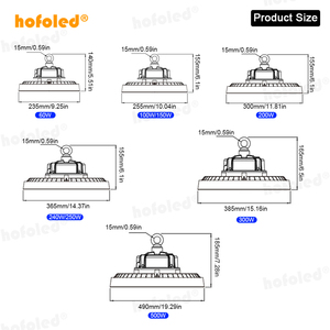 Lumière LED UFO High Bay, crochet rond / suspension pour conduit / montage en U, lampe High Bay réglable pour entrepôts, garages, stades - Product Image 6