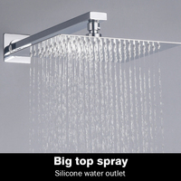 SANIPRO 3 fonctions système de pomme de douche cascade de pluie robinet de salle de bains mitigeur de bain ensemble de douche mural dissimulé