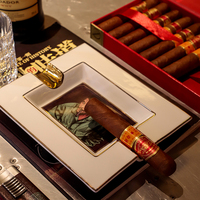 Cendrier carré en céramique portable haut de gamme personnalisé avec fente pour cigare – Design moderne et luxueux, accessoires pour fumeurs