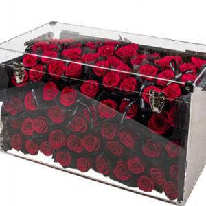 Fleur éternelle <span class=keywords><strong>Floyd</strong></span> Rose conservée dans une boîte cadeau en acrylique, ornement pour la fête des pères, la fête des mères, Thanksgiving, Halloween, plantes décoratives - Product Image 1