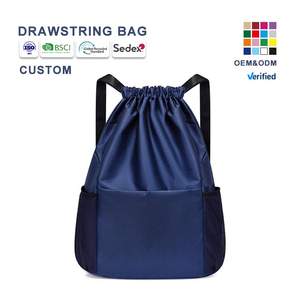 Versatile Reusable Polyester <b>Drawstring</b> Storage Bags Waterproof <b>Pouches</b> Large Capacity Eco-Friendly Organizing Travel Gear Gym - Product Image 1