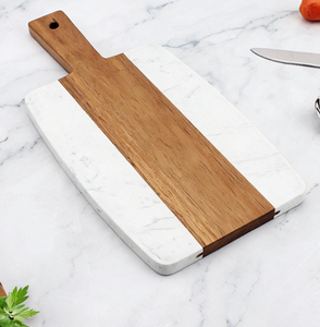 <span class=keywords><strong>Tagliere</strong></span> in Legno di Acacia e <span class=keywords><strong>Marmo</strong></span> con Manico, Disponibile in Stock Locale USA, Moderno <span class=keywords><strong>Tagliere</strong></span> da Cucina per Formaggi e Carne - Product Image 1