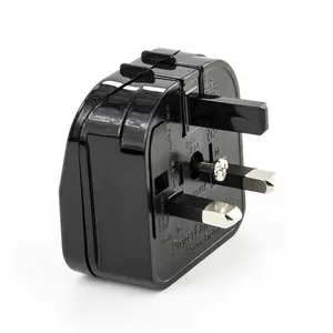 BS1363-5 ECP BS5733 EU 2 Pin to UK 3 Pin Plug Adapter Power Socket 5 Amp Fuse Travel Electrical adapter