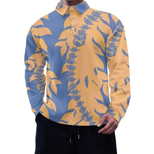 Cá nhân hoá tùy chỉnh maile Lá Thiết kế áo polo bán buôn mềm quần áo giản dị Polyester dài tay thoải mái quần áo - Product Image 6