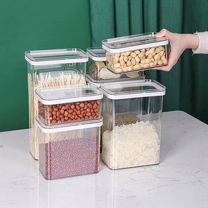 Boîte de <span class=keywords><strong>rangement</strong></span> en plastique Organisateur Réservoir Multicouche PET Boîte de <span class=keywords><strong>rangement</strong></span> Rectangulaire <span class=keywords><strong>Cuisine</strong></span> en plastique Conteneurs de stockage des aliments Ensemble - Product Image 1