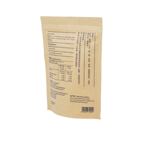 Sacs refermables personnalisés en aluminium, papier kraft, PET, plastique, avec fermeture éclair, surface vernie, qualité alimentaire