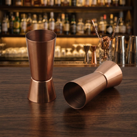 Jigger de bar de luxe écologique en acier inoxydable finition cuivre, outil de mesure précis pour cocktails et boissons, idéal pour l'hôtellerie - Meilleures ventes