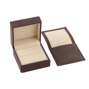 Flip Open Hard Rigid <b>Biodegradable</b> Art <b>Paper</b> Jewelry Gift Box with Sponge Lining Embossing Matte Finish Custom Logo Size Options - Product Image 2