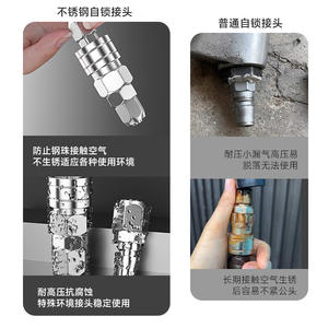 ข้อต่อท่อแบบล็อคตัวเองชนิด C ทำจากสแตนเลส 304 ทนความร้อนสูง ทนแรงดันสูง สำหรับคอมเพรสเซอร์อุตสาหกรรม - Product Image 2