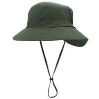 Chapeau Bob de Pêcheur Portable en Tissu de Coton avec Logo Personnalisé et Cordon Réglable pour la Protection Solaire en Extérieur