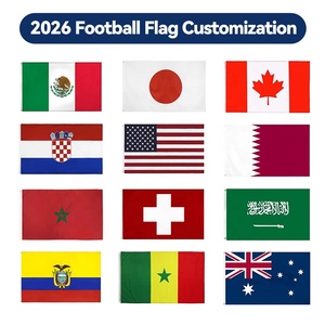 Drapeau personnalisé Gahumi 2026 Canada Mexique États-Unis Football Canada Fans Flag de haute qualité et à prix réduit, nouveau design, drapeau personnalisé 3x5 pieds - Product Image 4