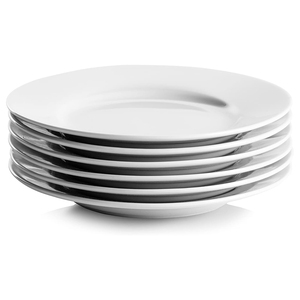10.5 Inch Restaurant Use Bulk Classic Polished White Porcelain <b>Ceramic</b> AB Grade <b>Plate</b> Dish 20pcs Stocked Inthetrend Brand Custom - Product Image 2