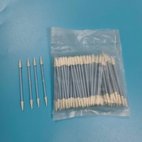 Hisopo de espuma ESD de doble punta con mango azul de 3.5mm, sin pelusas, para limpieza de salas blancas