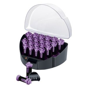 Arricciacapelli FAST CURLS 20 Bigodini Negro y Morado KF40E - Product Image 1