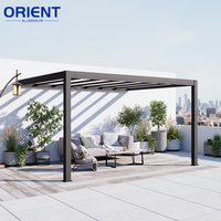 Pergola en aluminium Orient - Durable, imperméable, résistante au vent, écologique, avec revêtement en poudre pour la cour, le jardin, la terrasse et le balcon