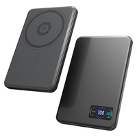 Power Bank Magnetik Nirkabel 5000mah/10000mah Kapasitas Tinggi dengan Port Type-C 20W/15W untuk Ponsel dan Jam Tangan Pintar