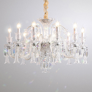 Lámpara colgante de cristal K9 de lujo moderna, candelabro de vela de tubo de cristal de lujo para comedor, <span class=keywords><strong>Bar</strong></span>, Villa, decoración de boda, control remoto - Product Image 3