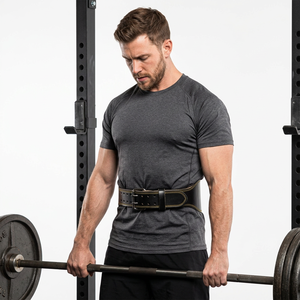 Cinturón de Levantamiento de Pesas Ultra Rígido de Cuero Genuino Transpirable con Hebilla para Levantadores Avanzados, Cero Flexión, Carga Pesada, Entrenamiento de Alto Rendimiento - Product Image 1