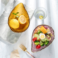Plateau de service et saladier à fruits en cristal doré de luxe européen, plateau à bonbons et fruits secs en verre bleu, décoration de mariage et de maison