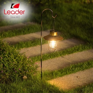 Linterna de luces <span class=keywords><strong>solares</strong></span> colgantes con 1 gancho de pastor, linterna impermeable Solar de Metal para jardín de camino al aire libre - Product Image 2