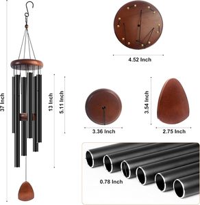 Campanas de Viento de Aluminio de Alta Calidad, Impermeables y Resistentes al Viento, Campanas de Viento Más Vendidas de 37 Pulgadas para Días Festivos, Recuerdos de Pared - Product Image 1