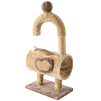 Tour à chat moderne en bois, grande structure d'escalade avec lit capsule transparente, griffoir en sisal, maison multi-niveaux pour animaux de compagnie