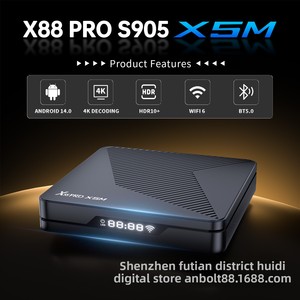 Tarjeta de Red Gigabit X88PRO <span class=keywords><strong>S905M</strong></span> Android 14, Amlogic de 64 bits, Quad-core 2Ghz, Wi-Fi 6 para Decodificación 4K HDR10+ - Product Image 2