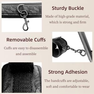 Juguetes sexuales BDSM esclavo obediencia Bondage tren <span class=keywords><strong>de</strong></span> <span class=keywords><strong>acero</strong></span> <span class=keywords><strong>inoxidable</strong></span> esparcidor ajustable esposas tobillo puños fetiche ataduras - Product Image 4