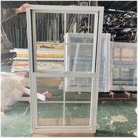 Ventanas Corredizas Verticales de Aluminio con Rotura de Puente Térmico, Vidrio Templado Doble, Color Blanco, con Rejillas Integradas