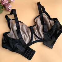 Soutien-gorge minimiseur grande taille européen américain, sans doublure, bonnet fin, couvrant, grande taille, lingerie pour femmes à forte poitrine