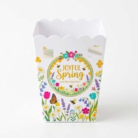 Bac à popcorn réutilisable en PP avec impression de logo personnalisé, boîte à popcorn multi-usages pour Halloween, Pâques, fournitures de fête